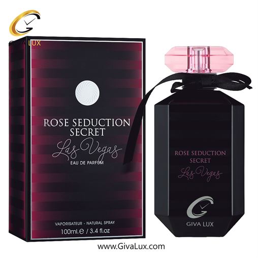  ادو پرفیوم  زنانه فرگرنس ورد اورجینال مدل Fragrance World Rose Seduction Secret Las Vegas | رز سداکشن سکرت لاس وگاس رایحه مشابه ویکتوریا سکرت بامب شل نیویورک حجم  100 میل
